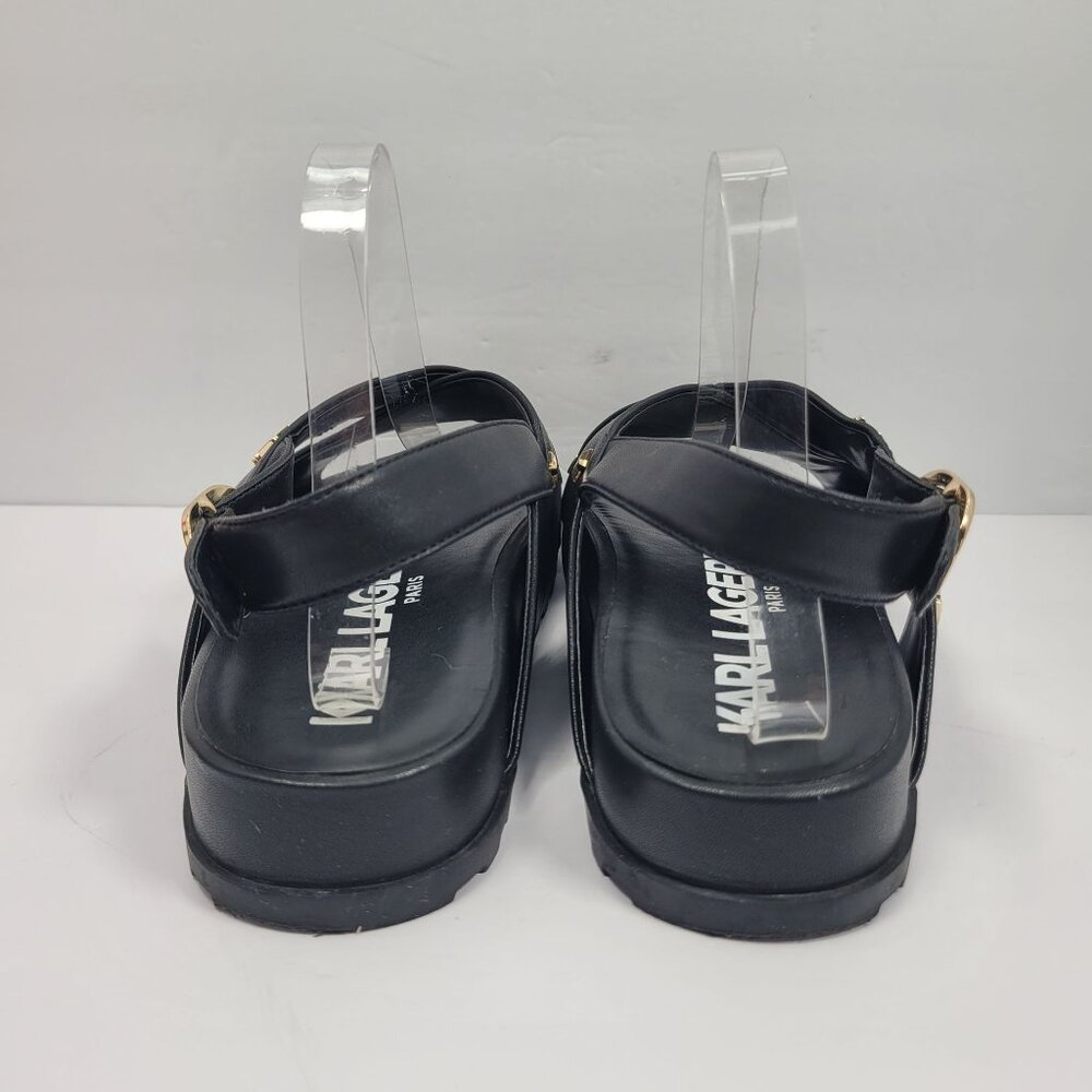 Karl Lagerfeld Paris Bexli Women's Black Sandal US Size 11M - Picture 4 of 8